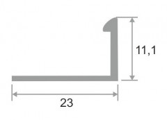 Латунный L-профиль 10 ЛПО-Г10 старая бронза 2,7 м