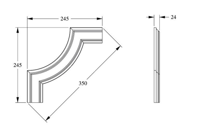 Заказать Угловой элемент для молдинга Orac Decor Duropolymer P101A 245х245 мм