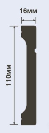 Заказать Напольный плинтус 110х16 мм Hiwood B110V1L белый 2 м 