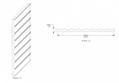 Декоративная панель 3D для отделки стен Orac Decor W109-2600 250х2600 мм белая из полиуретана