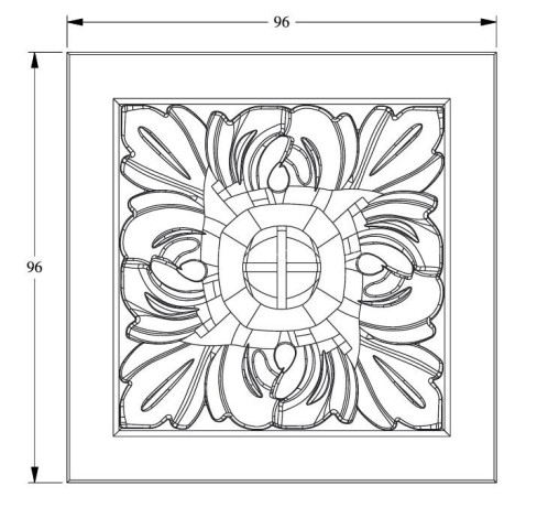 Заказать Декоративный элемент Orac Decor Duropolymer D210 96х96 мм