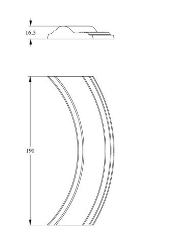Заказать Угловой элемент для молдинга Orac Decor Duropolymer P8030C 190х86 мм 