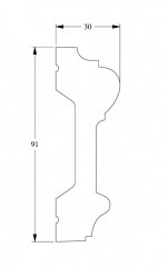 Молдинг гибкий Orac Decor Purotouch Flex P9010F 2 м