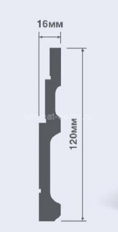 Заказать Напольный плинтус 120х16 мм Hiwood B120V1 2 м