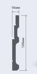 Напольный плинтус 120х16 мм Hiwood B120V1 2 м