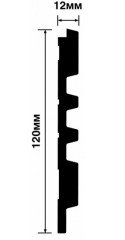 Стеновая панель 120х12 мм Hiwood LV121 BK114K черный 2,7м