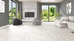 Каменно-полимерный ламинат SPC Alpine Floor Light Parquet ECO 13-4 Дуб Арктик замок 4V-Groove фаска 600х125х4 мм 43 класс упаковка 1.95 м2 16 кг