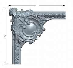 Угловой элемент для молдинга Orac Decor Purotouch P3020A 425х425 мм