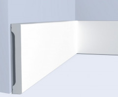 Напольный плинтус 130х18 мм Hiwood B130V1 белый 2 м