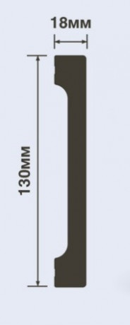 Заказать Напольный плинтус 130х18 мм Hiwood B130V1 белый 2 м 
