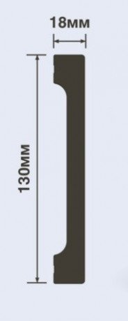 Заказать Напольный плинтус 130х18 мм Hiwood B130V1 белый 2 м 