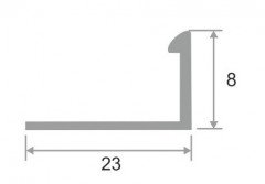 Латунный L-профиль 8 ЛПО-Г8 старая бронза 2,7 м