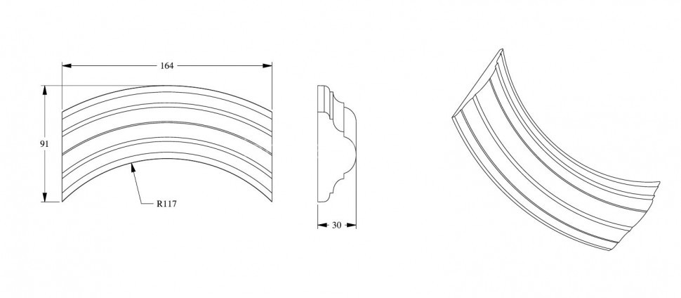Заказать Угловой элемент для молдинга Orac Decor Purotouch P4020A 164х91 мм
