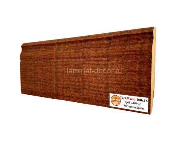 Заказать Напольный плинтус МДФ Teckwood цветной Дуб Баррел 100х16х2150 мм