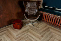Виниловый ламинат замковый Vinilam Parquet Herringbone IS11166 паркет классический 6,5 мм (интегрированная подложка)