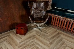 Виниловый ламинат замковый Vinilam Parquet Herringbone IS11166 паркет классический 6,5 мм (интегрированная подложка)