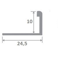 Заказать Латунный L-профиль ЛПО-Г10 2,7 м 
