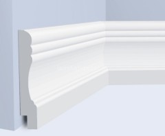 Напольный плинтус 145х25 мм Hiwood W009L белый 2 м