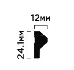 Финишный молдинг 24,1х12 мм Hiwood LF136A NP белый 2,7м