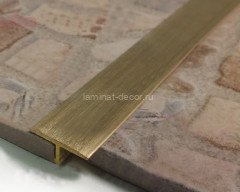 Латунный Т-профиль для плитки и стен Progress PCROS 149 латунь шлифованная 2,7 м