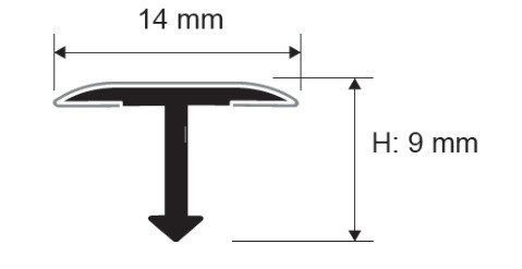 Заказать Латунный Т-профиль для плитки и стен Progress PCROS 149 латунь шлифованная 2,7 м