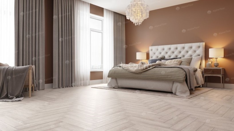 Заказать Каменно-полимерный ламинат SPC Alpine Floor Light Parquet ECO 13-9 Голубой Лес замок 4V-Groove фаска 600х125х4 мм 43 класс упаковка 1.95 м2 16 кг 