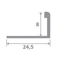 Заказать Латунный L-профиль ЛПО-Г8 2,7 м 
