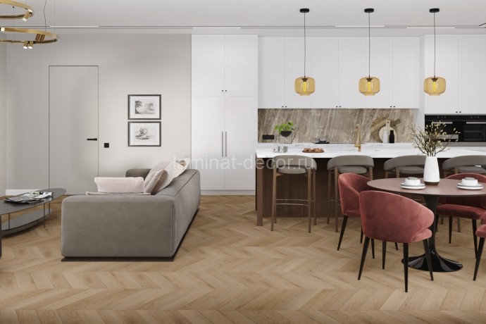 Заказать Кварцвиниловая плитка Damy Floor Chevron LVT Сен-Клу DF10-Ch-LVT 600х127х2.5 мм 40 шт-3.048 м2 43 класс 