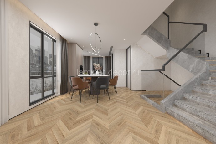 Заказать Кварцвиниловая плитка Damy Floor Chevron LVT Сен-Клу DF10-Ch-LVT 600х127х2.5 мм 40 шт-3.048 м2 43 класс 