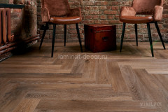 Виниловый ламинат замковый Vinilam Parquet Herringbone IS11199 паркет венецианский 6,5 мм (интегрированная подложка)
