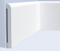 Напольный плинтус 150х14 мм Hiwood BE150 белый 2 м