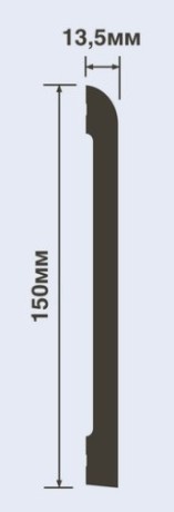 Заказать Напольный плинтус 150х14 мм Hiwood BE150 белый 2 м