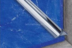 Латунный уголок внутренний закладной Progress PIKLOC 045 латунь хромированная 2,7 м