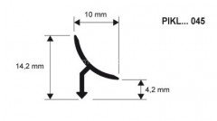 Латунный уголок внутренний закладной Progress PIKLOC 045 латунь хромированная 2,7 м