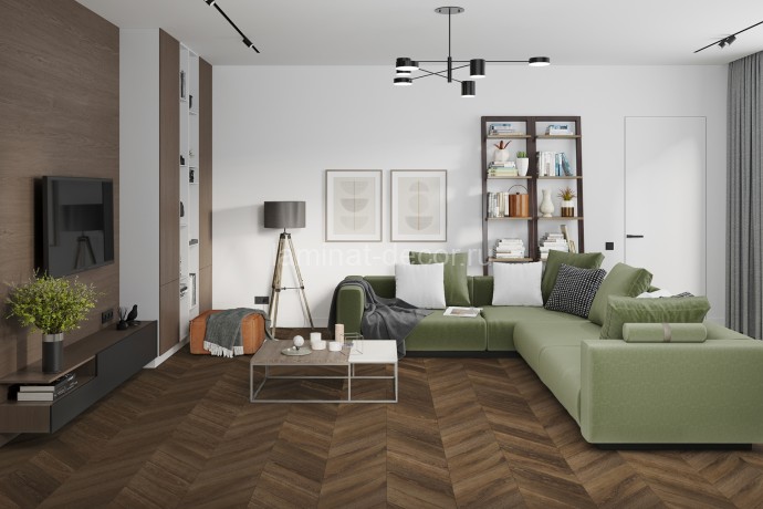 Заказать Кварцвиниловая плитка Damy Floor Chevron LVT Шайо DF07-Ch-LVT 600х127х2.5 мм 40 шт-3.048 м2 43 класс 