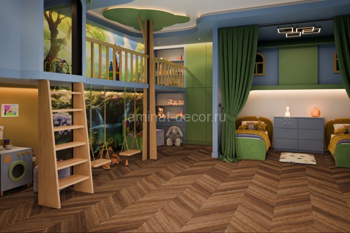 Заказать Кварцвиниловая плитка Damy Floor Chevron LVT Шайо DF07-Ch-LVT 600х127х2.5 мм 40 шт-3.048 м2 43 класс 