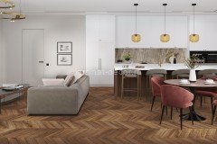 Кварцвиниловая плитка Damy Floor Chevron LVT Шайо DF07-Ch-LVT 600х127х2.5 мм 40 шт-3.048 м2 43 класс
