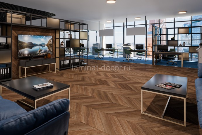 Заказать Кварцвиниловая плитка Damy Floor Chevron LVT Шайо DF07-Ch-LVT 600х127х2.5 мм 40 шт-3.048 м2 43 класс