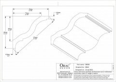 Декоративный потолочный плинтус Orac Decor DUROFOAM CB503N 92х82 мм белый экструдированный легкий полимер 200 см