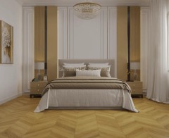 Каменно-полимерный ламинат SPC Alpine Floor Tulesna Art Chevron 1011-10 Valore 34 класс 600х127х5 мм замок 4V-Groove крашенная фаска упаковка 1.676 м2