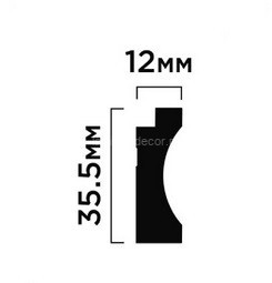 Заказать Финишный молдинг 35,5х12 мм Hiwood LF138B NP белый 2,7м 