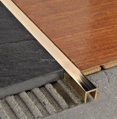 Латунный П-профиль 10х10 ЛП-10х10 полированный 2,7 м