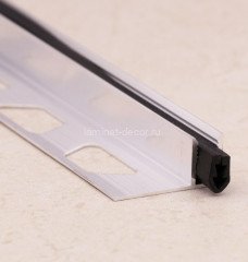 Алюминиевая база для Т-профиля ПТО-11 с резиновой вставкой 2,7 м