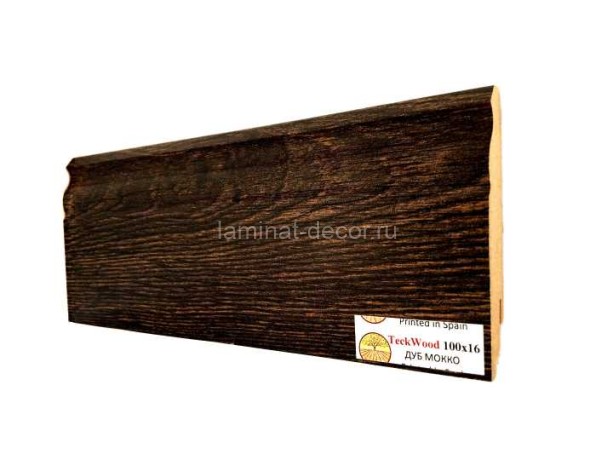 Заказать Напольный плинтус МДФ Teckwood цветной Дуб Мокко 100х16х2150 мм