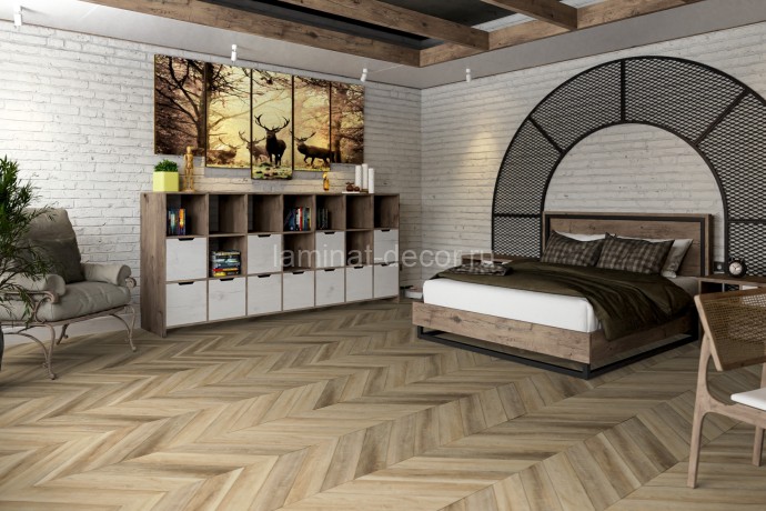 Заказать Кварцвиниловая плитка Damy Floor Chevron LVT Амбуаз DF06-Ch-LVT 600х127х2.5 мм 40 шт-3.048 м2 43 класс 