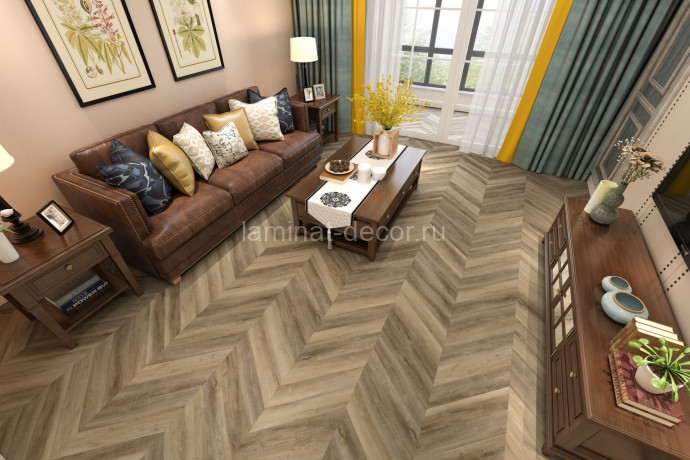 Заказать Кварцвиниловая плитка Damy Floor Chevron LVT Амбуаз DF06-Ch-LVT 600х127х2.5 мм 40 шт-3.048 м2 43 класс 