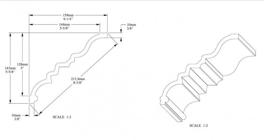 Заказать Потолочный плинтус 159х143 мм Orac Decor Purotouch C327 2 м 