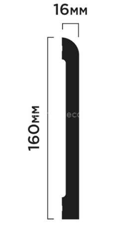 Заказать Напольный плинтус 16х180 мм Hiwood BE180 белый 2м