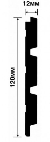 Заказать Стеновая панель 120х12 мм Hiwood LV124 BK114K черный 2,7м 