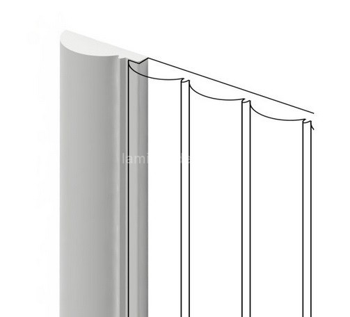Заказать Финишный молдинг 35,6х12 мм Hiwood LF137A NP белый 2,7м 